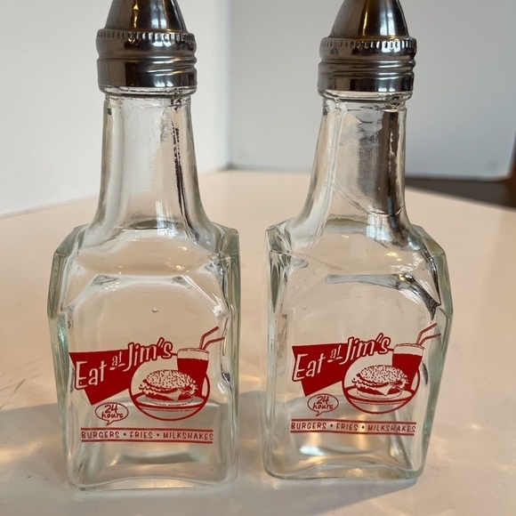 Vintage Oil and Vinegar Set, from a Diner “Eat at Jim’s” - Picture 11 of 11